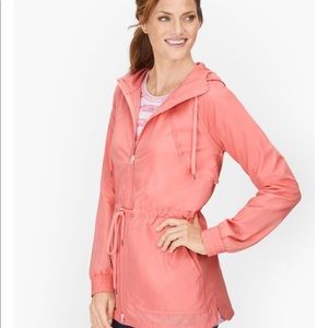 Talbots hooded, water resistant jacket.